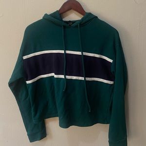Forrest green cropped hoodie